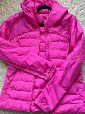 lululemon athletica Bright Pink Hooded Puffer Jacket